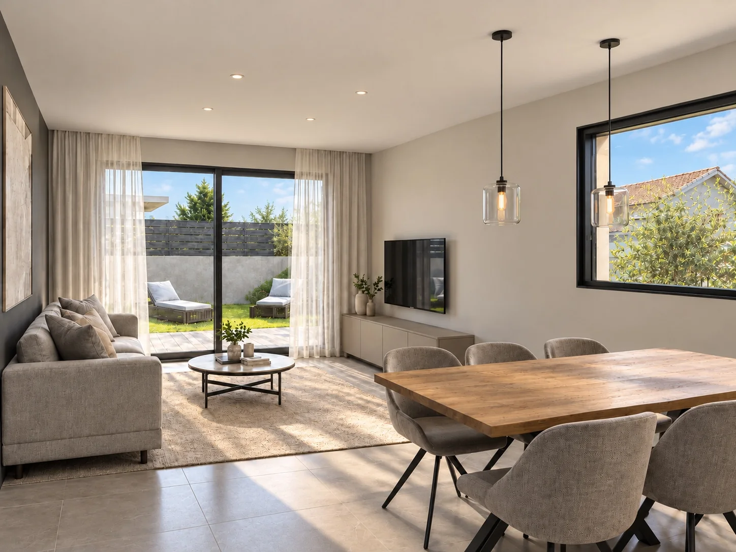 Salón comedor de planta abierta